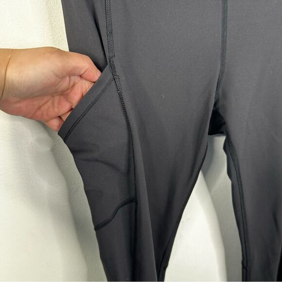 Lululemon Speed Tight Black Leggings Ruched Legs Pockets Size 6 - Picture 11 of 12